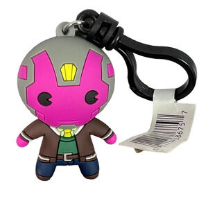 MARVEL Monogram 3D WandaVision 1970’s Vision Backpack Clip‎ Keychain NWT
